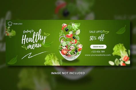 Premium PSD | Healthy food cover design