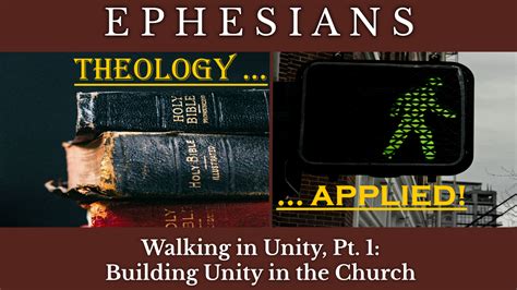 November 8, 2020 - Ephesians: Walking in Unity, Pt. 1: Building Unity ...