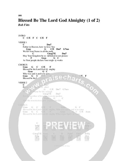 Blessed Be The Lord God Almighty Chords PDF (Michael Neale) - PraiseCharts