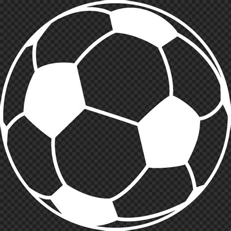 HD White Football Outline Ball Icon Transparent Background | Citypng