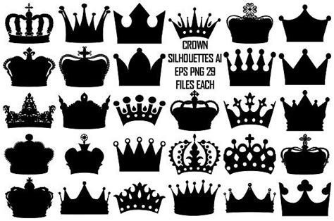 Black Crown Silhouette AI EPS PNG by FrankiesDaughtersDesign on ...