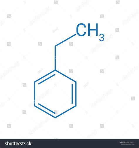 Chemical Structure Ethylbenzene C8h10 Stock Vector (Royalty Free ...