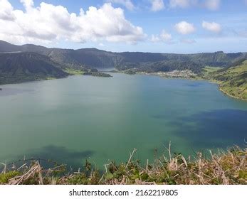 Sete Cidades Volcano Crater Lagoons Located Stock Photo 2162219805 ...