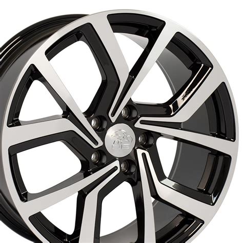 Fits Volkswagen GTI Rim VW29 18x8 Black Mach'd Volkswagen Wheel