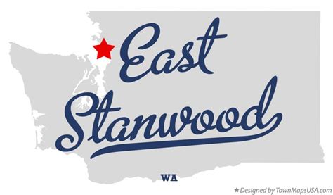 Map of East Stanwood, WA, Washington