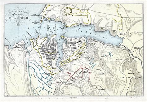 Map Showing The Siege Of Sevastopol by Print Collector