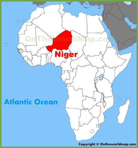 Niger location on the Africa map