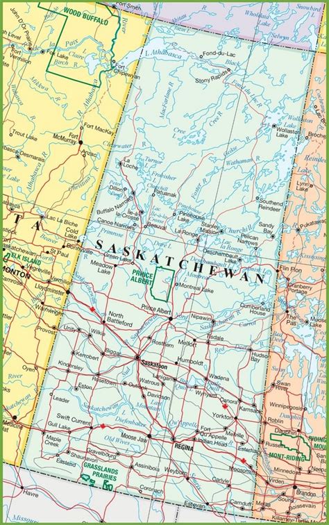 Saskatchewan road map | Map, Saskatchewan, Canadian history