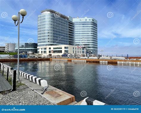 Vladivostok, Russia, July, 26, 2022. Hyatt Vladivostok Hotel, Burny in ...