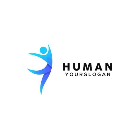 Premium Vector | Human colorful logo design template