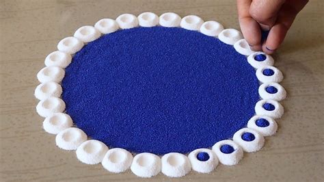 Easy Rangoli Designs For Diwali With Colors | Easy Deepavali Rangoli ...