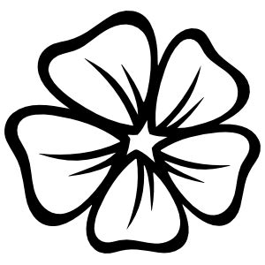 Plumeria Flower Outline Sticker