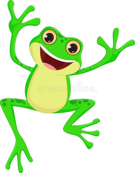 Happy Frog cartoon jumping. Vector illustration of happy Frog cartoon ...