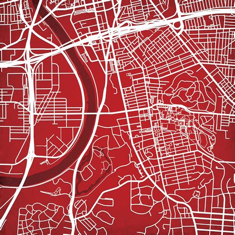 University of Dayton Campus Map Art - City Prints