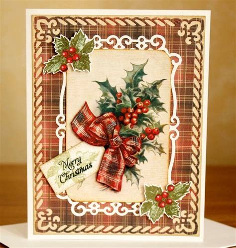 Handmade Holly Christmas Card and Envelope, Christmas Holly, Holly ...