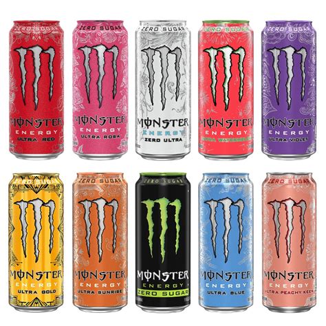 Buy Monster Energy Assorted Sampler Pack, Super Energy Drink 10 Flavor ...