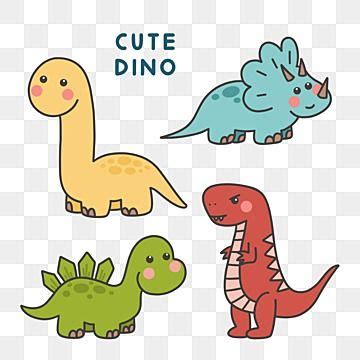 Cute Printable Dinosaur Sticker Set Bundle Illustration In Transparent ...