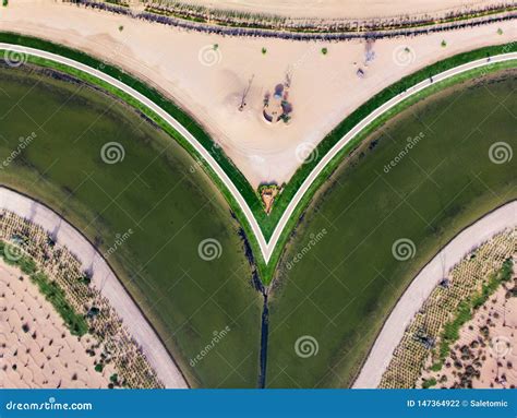 Heart Shape Love Lake in Dubai Desert Aerial View Stock Photo - Image ...