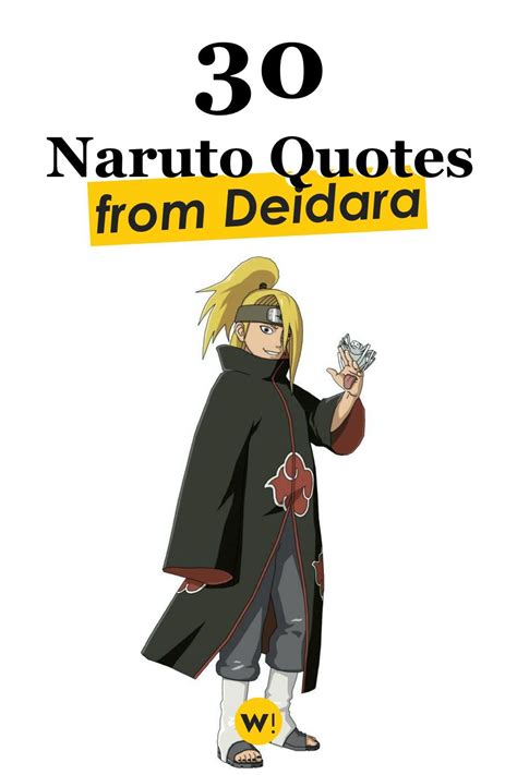 30 Awesome Deidara Quotes from Naruto (by the Akatsuki artist)