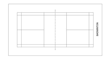 Badminton Ground CAD Drawing - Cadbull