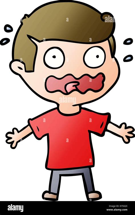 cartoon man totally stressed out Stock Vector Image & Art - Alamy