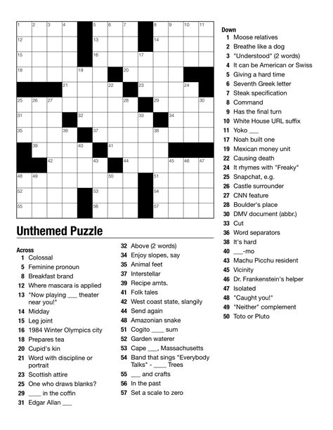 Weekly Crossword – BVNWnews