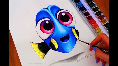 BABY DORY Drawing 🐟 FINDING DORY - YouTube