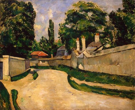 Houses Along a Road - Paul Cezanne | Endless Paintings