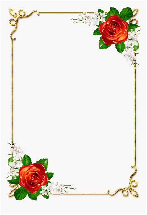 Flower Page Border Png, Transparent Png is free transparent png image ...