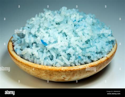 Blue color cooked rice by color of butterfly pea flower Stock Photo - Alamy