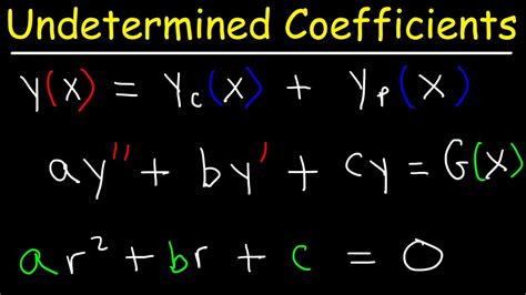 Method of Undetermined Coefficients - Nonhomogeneous 2nd Order ...