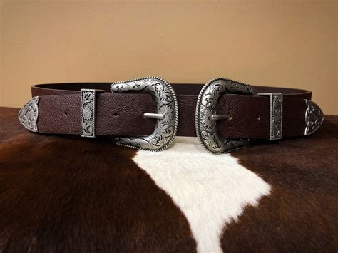 Boho Style Double Buckle Fashion Belt ( Chocolate Brown ) | Ale Accessories