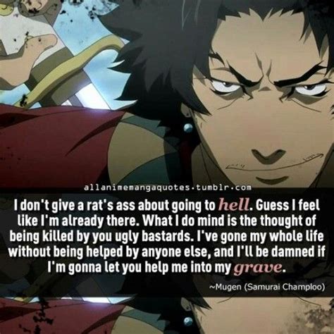 Samurai Champloo - Mugen #quote | Samurai champloo, Samurai, Videos funny