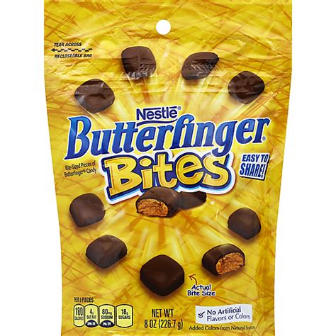 BUTTERFINGER Bites Candy 8 oz. Stand Up Bag | Chocolate | Foodtown