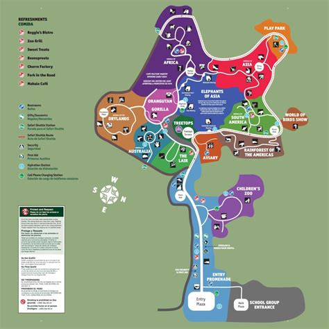 Zoo Map - Los Angeles Zoo and Botanical Gardens