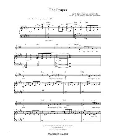 The Prayer Sheet Music PDF – Scouting Web