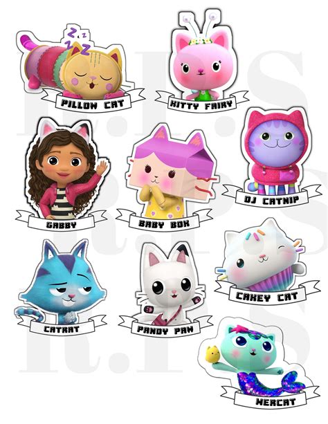 Gabby's Dollhouse Characters Printable