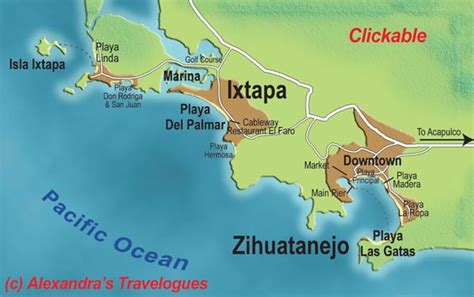 Map of Ixtapa City Area | Map of Mexico Regional Political Geography ...