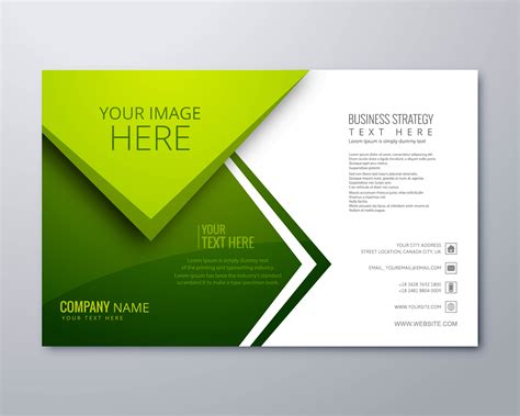 Beautiful green business brochure vector template 235302 Vector Art at ...