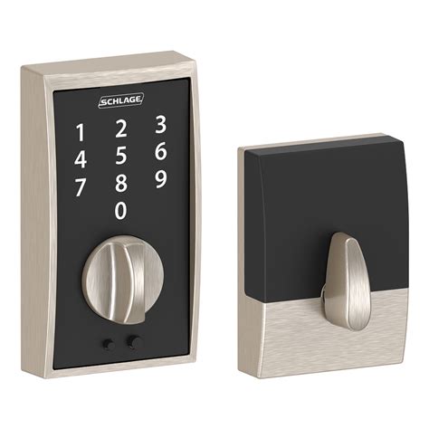 Schlage BE375 Century Touch Keyless Entry Deadbolt Satin Nickel ...