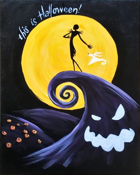 Paint and Sip Ideas | Halloween canvas paintings, Halloween painting ...