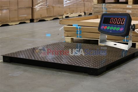 Material Handling 5 Year Warranty 1,000 lb x .2lb 40"x40" Floor Scale ...