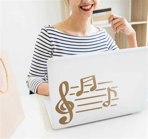 Musical Notes Laptop Sticker - TenStickers