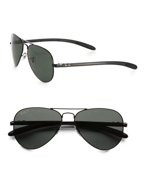 Ray-ban Tech Aviator Sunglasses in Black for Men | Lyst