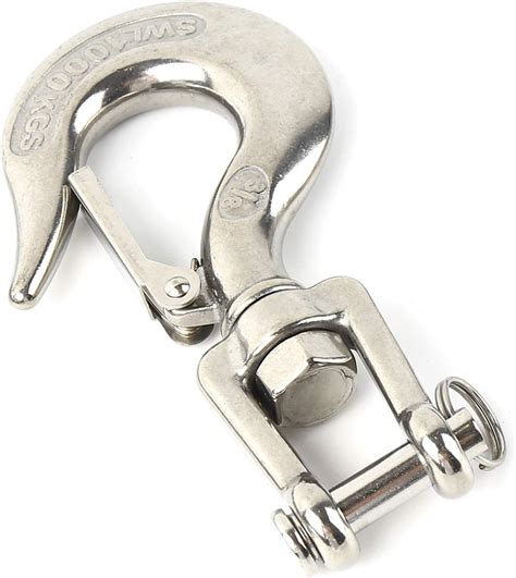 Slip Hook,304 Stainless Steel Clevis Hook Safety Hook with Safety Latch ...