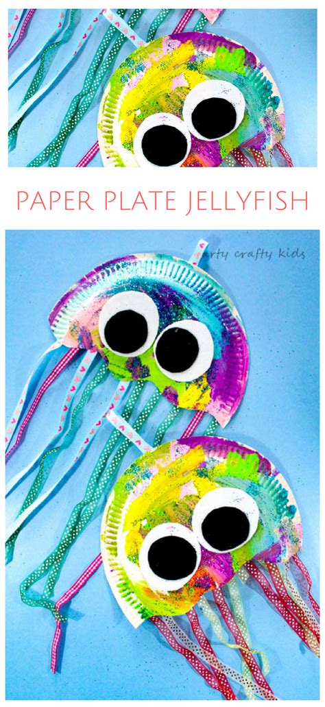 Arty Crafty Kids | Craft | Paper Plate Jellyfish Craft | Easy Jellyfish ...