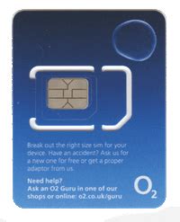 O2 UK / Europe Sim Card