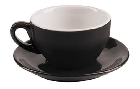 Black I.P.A Italian Made Cappuccino Cups for Latte Art | Great Infusions