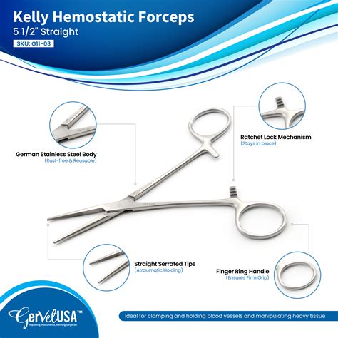 Kelly Hemostatic Forceps | GerVetUSA Inc