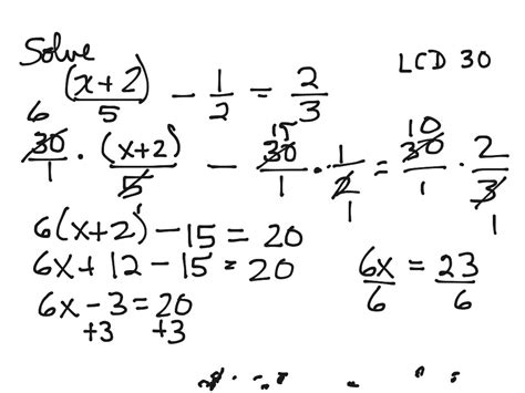 Solving linear equations with fractions | Math, Algebra, Linear ...